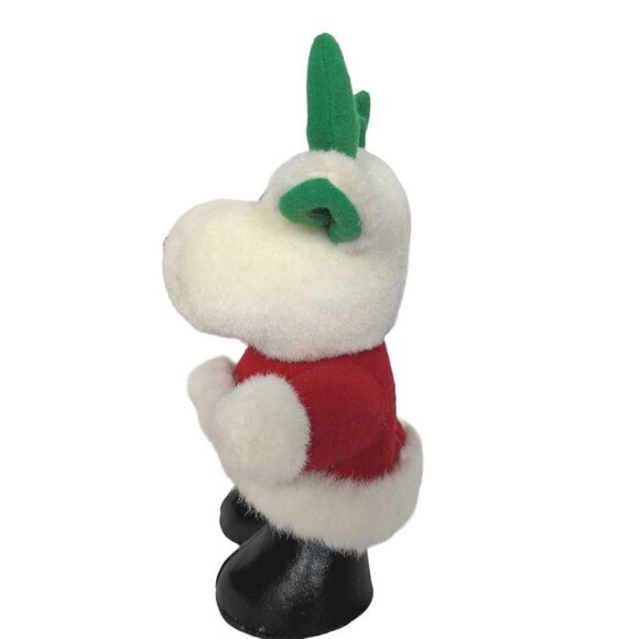 Soft Dreams White Christmas Moose Plush Red Green Stuffed Animal 8" - Picture 4 of 7